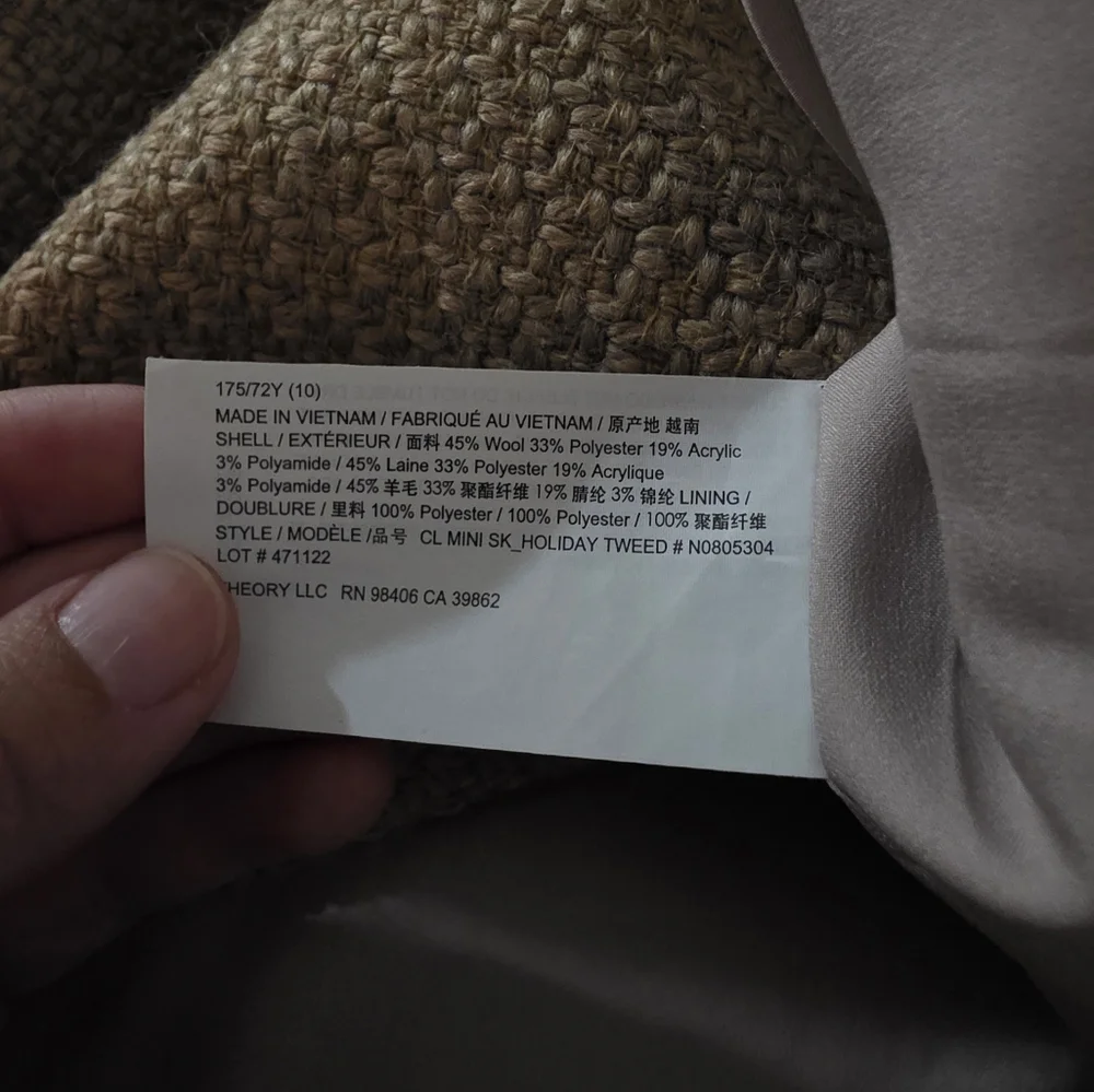 Theory‎ Palomino Holiday Tweed Sz 10